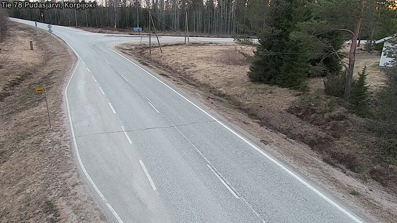 Weather Camera Image Road 78 Pudasjärvi, Korpijoki, Pudasjärvi, Pohjois-Pohjanmaa