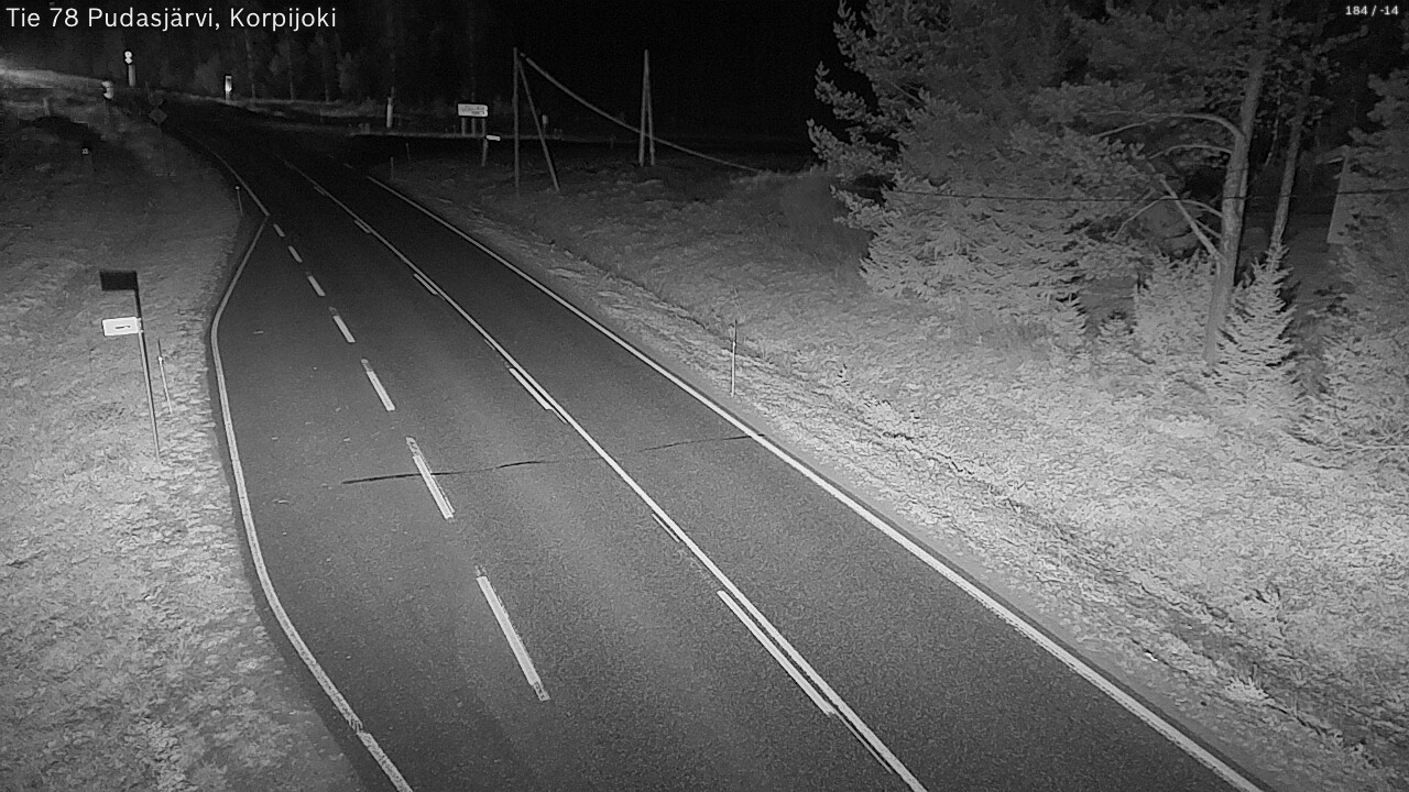 Kelikamerat Kuva Tie 78 Pudasjärvi, Korpijo, Pudasjärvi, Pohjois-Pohjanmaa