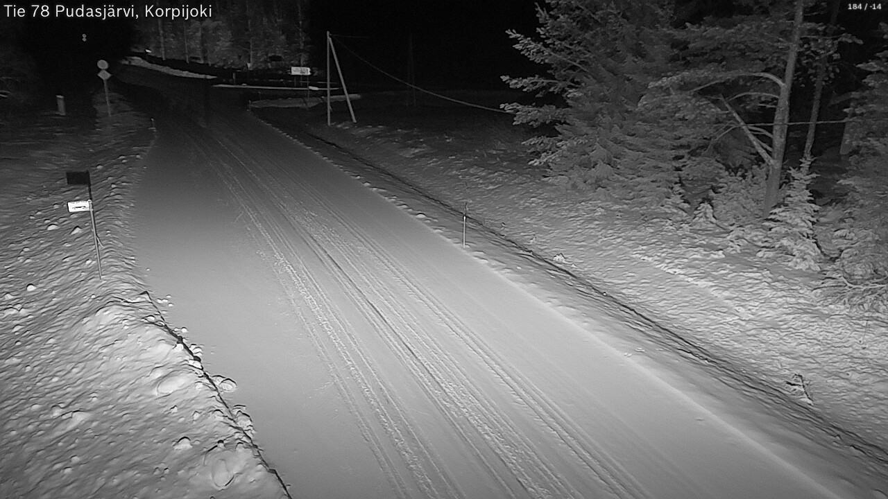 Kelikamerat Kuva Tie 78 Pudasjärvi, Korpijo, Pudasjärvi, Pohjois-Pohjanmaa