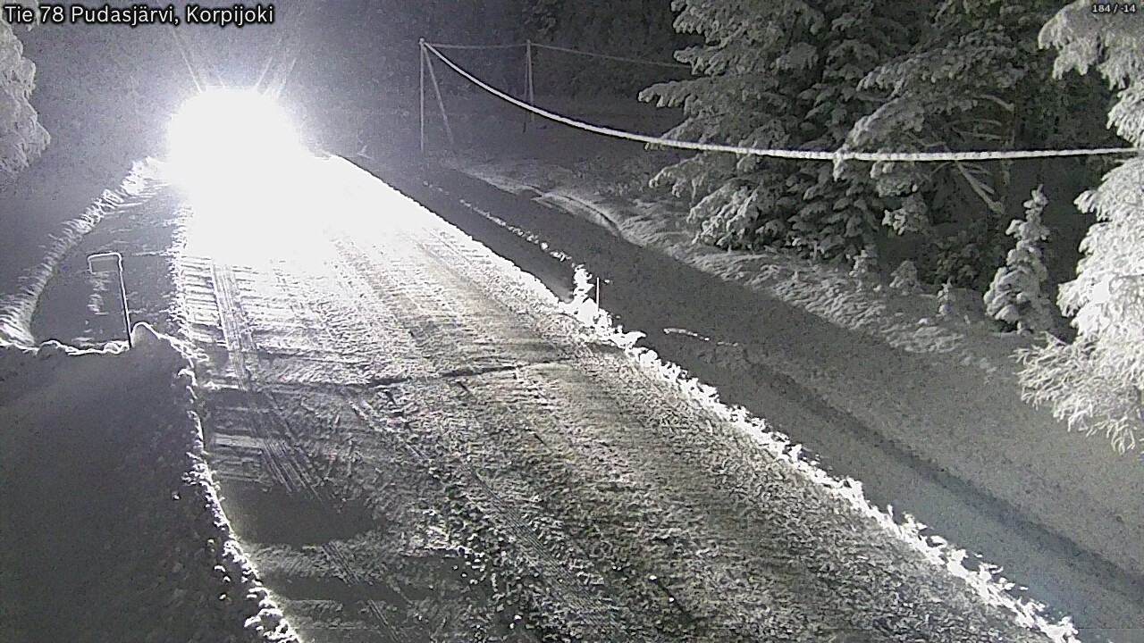 Kelikamerat Kuva Tie 78 Pudasjärvi, Korpijo, Pudasjärvi, Pohjois-Pohjanmaa