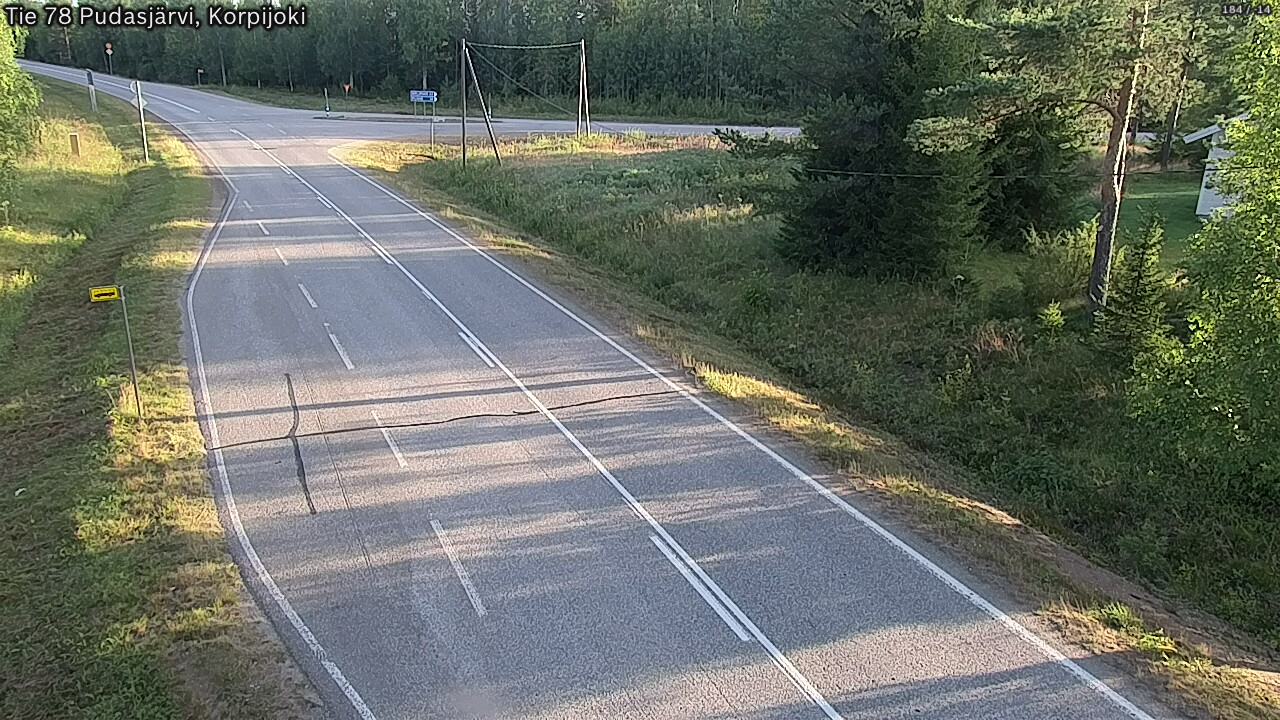 Weather Camera Image Road 78 Pudasjärvi, Korpijoki, Pudasjärvi, Pohjois-Pohjanmaa