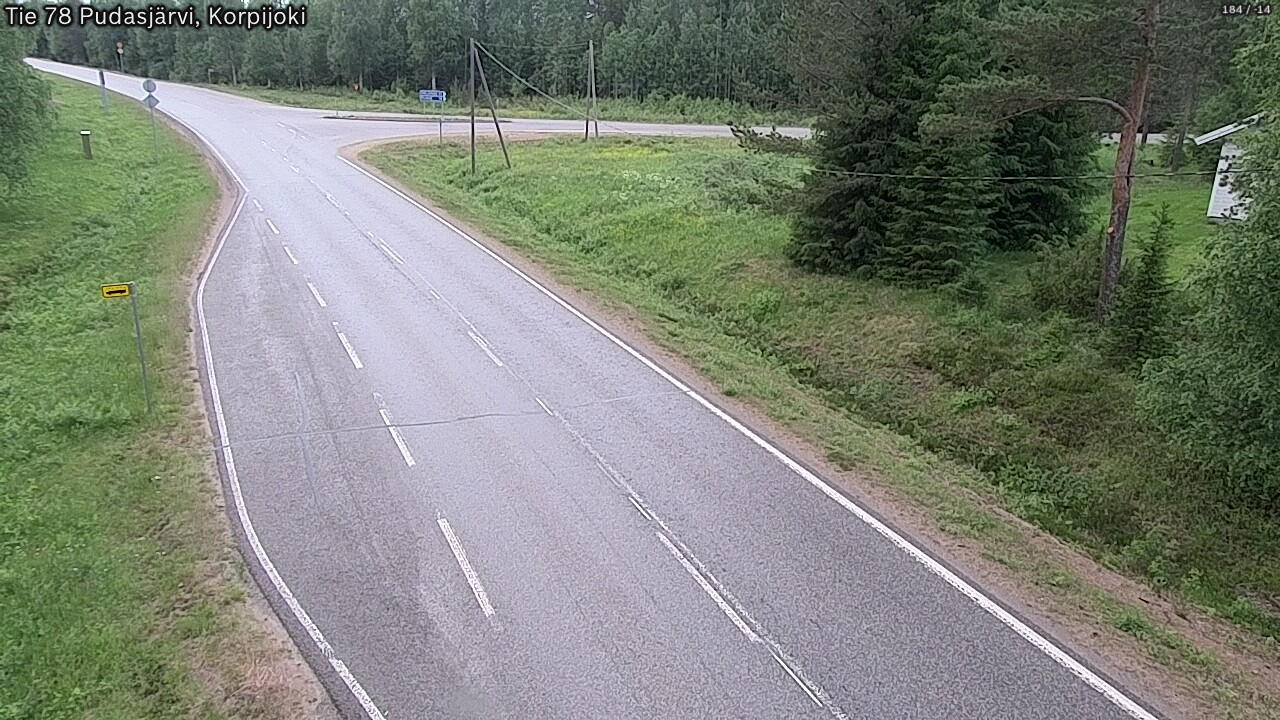 Kelikamerat Kuva Tie 78 Pudasjärvi, Korpijo, Pudasjärvi, Pohjois-Pohjanmaa