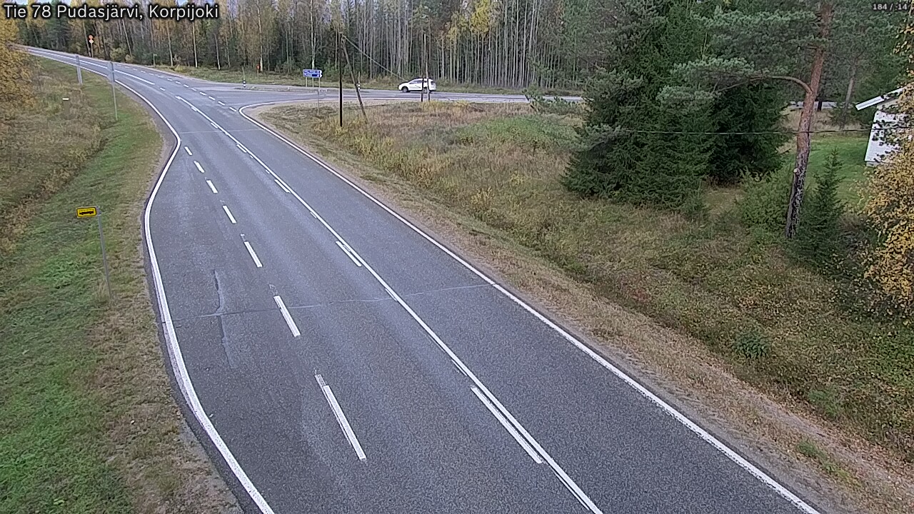 Weather Camera Image Road 78 Pudasjärvi, Korpijoki, Pudasjärvi, Pohjois-Pohjanmaa
