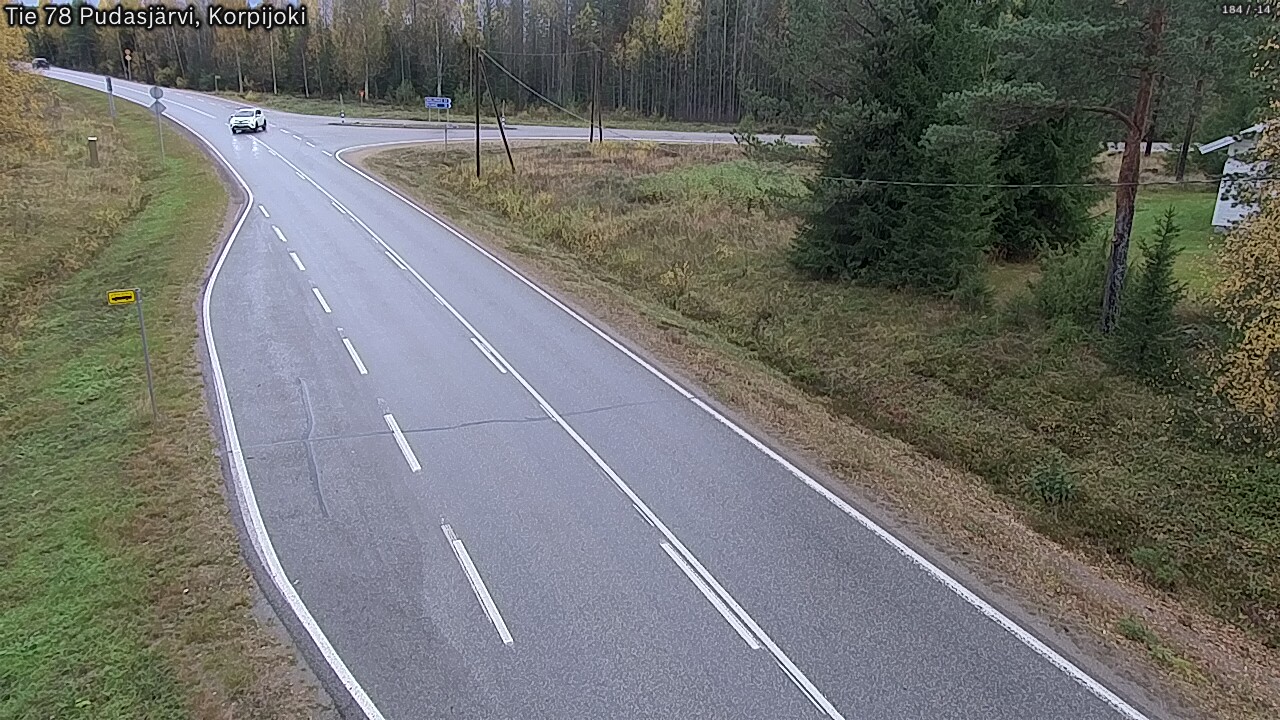 Weather Camera Image Road 78 Pudasjärvi, Korpijoki, Pudasjärvi, Pohjois-Pohjanmaa