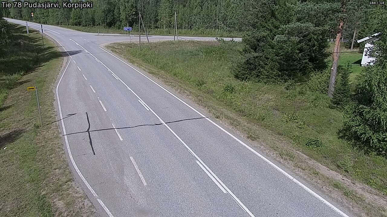 Kelikamerat Kuva Tie 78 Pudasjärvi, Korpijo, Pudasjärvi, Pohjois-Pohjanmaa