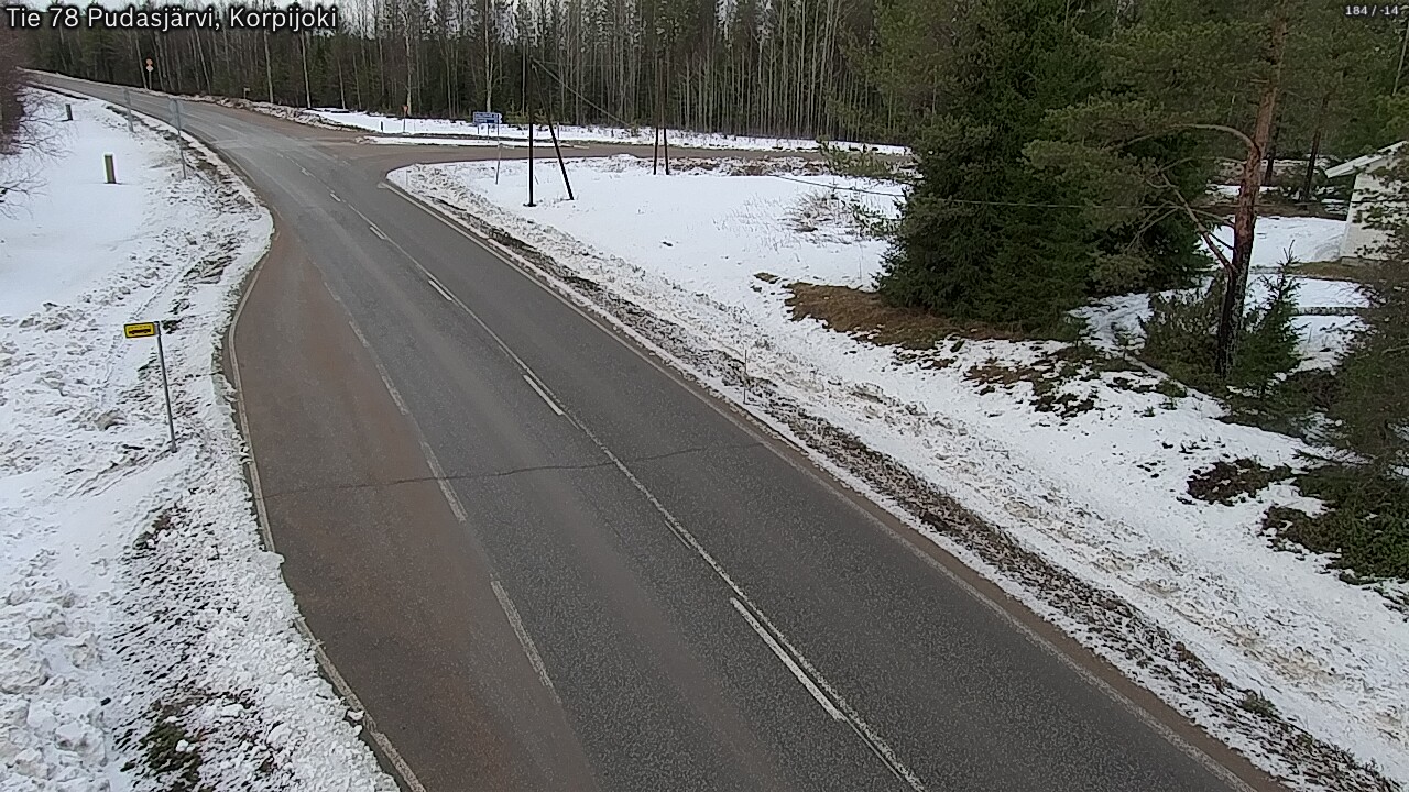 Kelikamerat Kuva Tie 78 Pudasjärvi, Korpijo, Pudasjärvi, Pohjois-Pohjanmaa
