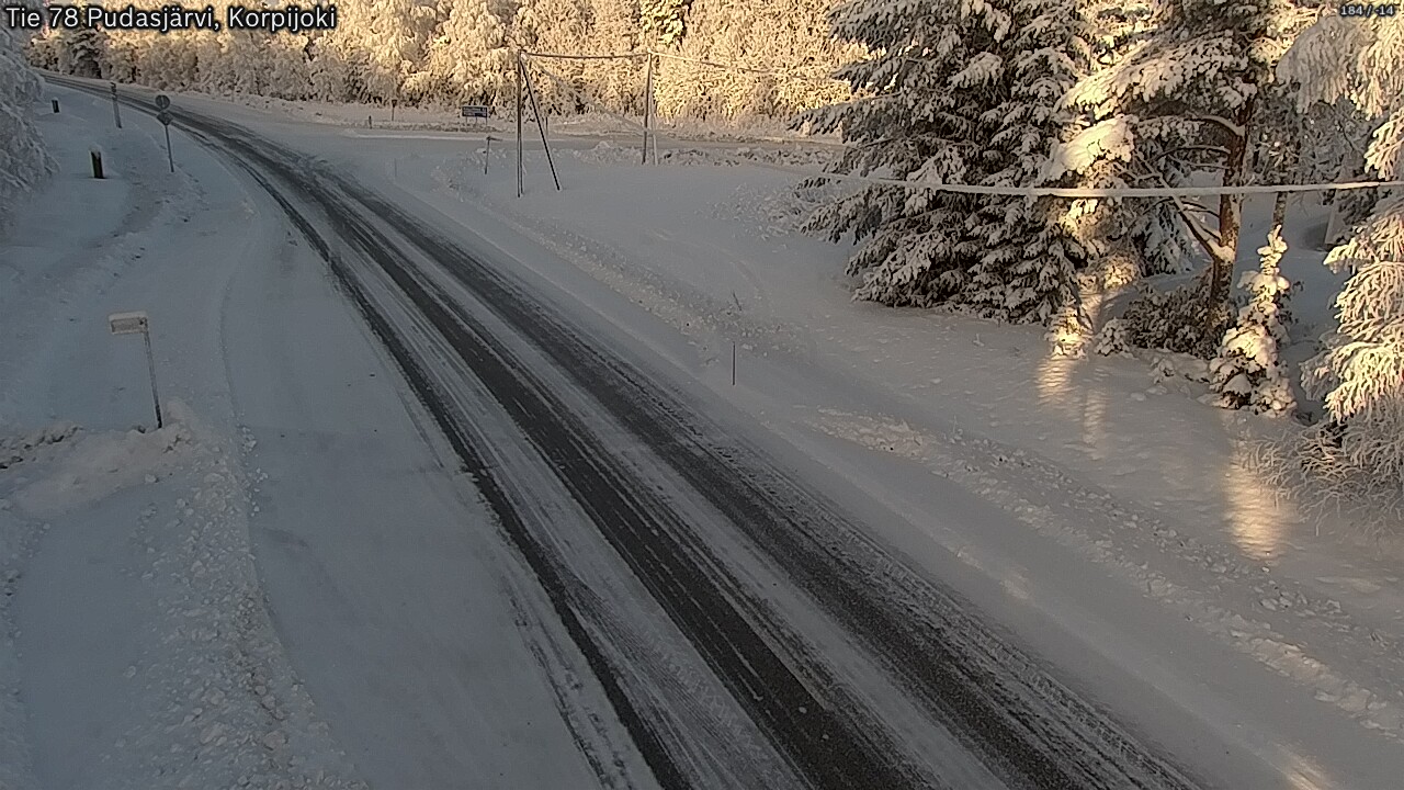 Weather Camera Image Road 78 Pudasjärvi, Korpijoki, Pudasjärvi, Pohjois-Pohjanmaa