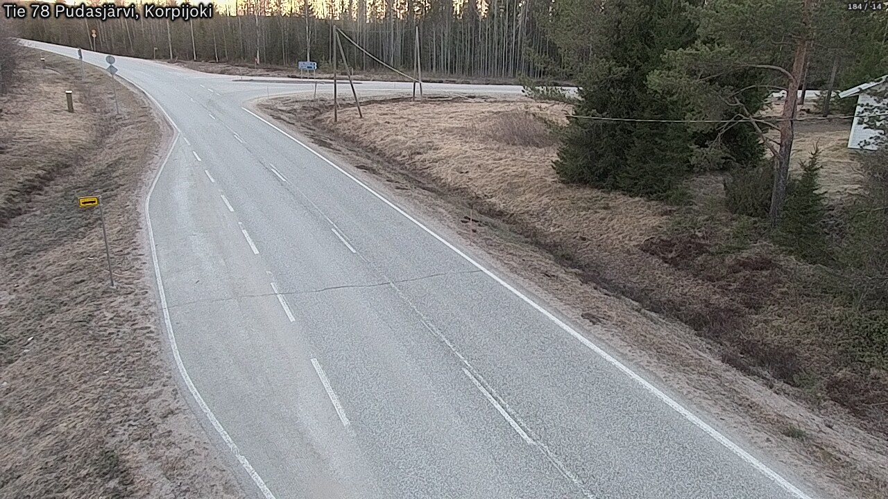Kelikamerat Kuva Tie 78 Pudasjärvi, Korpijo, Pudasjärvi, Pohjois-Pohjanmaa