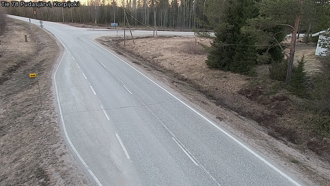 Kelikamerat Kuva Tie 78 Pudasjärvi, Korpijo, Pudasjärvi, Pohjois-Pohjanmaa