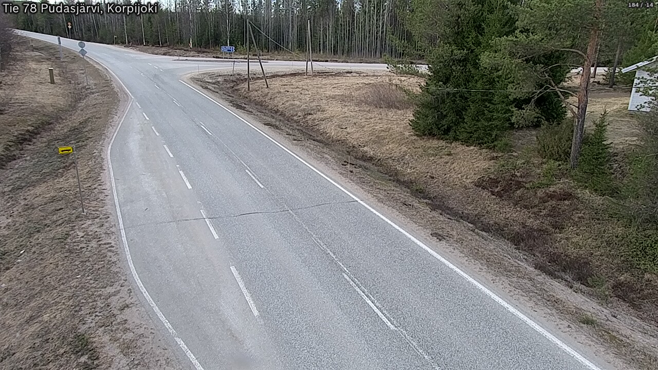 Kelikamerat Kuva Tie 78 Pudasjärvi, Korpijo, Pudasjärvi, Pohjois-Pohjanmaa