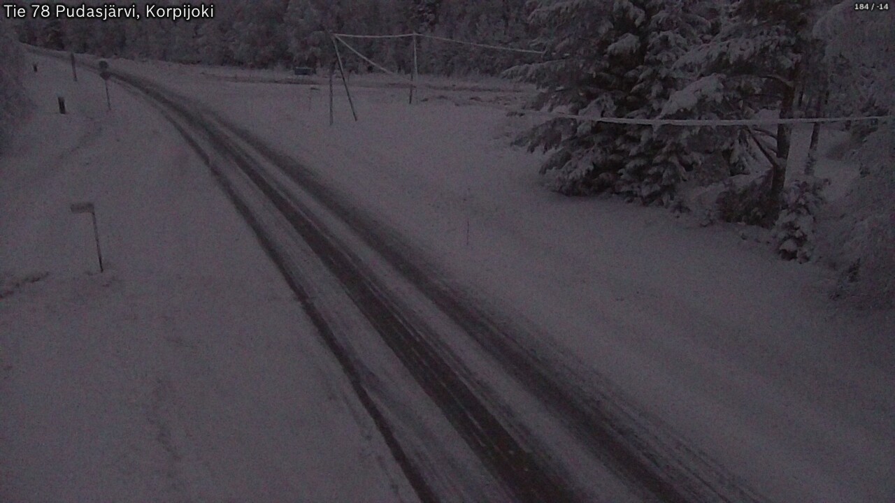 Kelikamerat Kuva Tie 78 Pudasjärvi, Korpijo, Pudasjärvi, Pohjois-Pohjanmaa