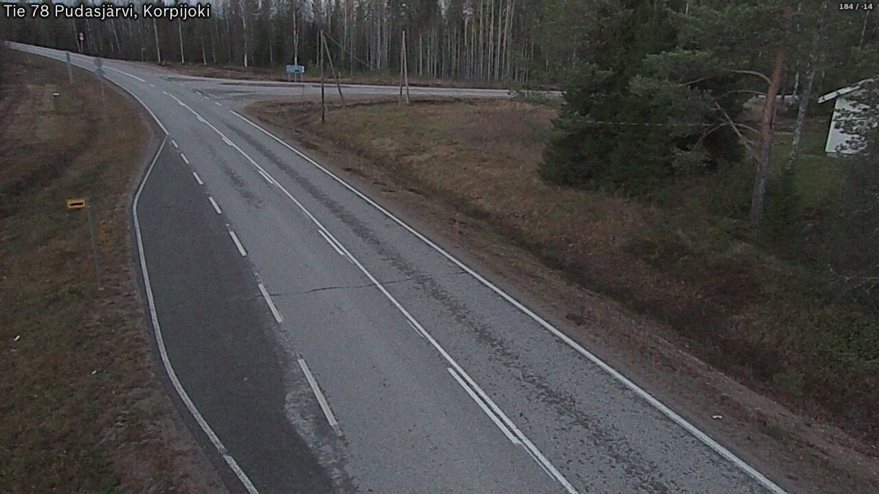 Kelikamerat Kuva Tie 78 Pudasjärvi, Korpijo, Pudasjärvi, Pohjois-Pohjanmaa