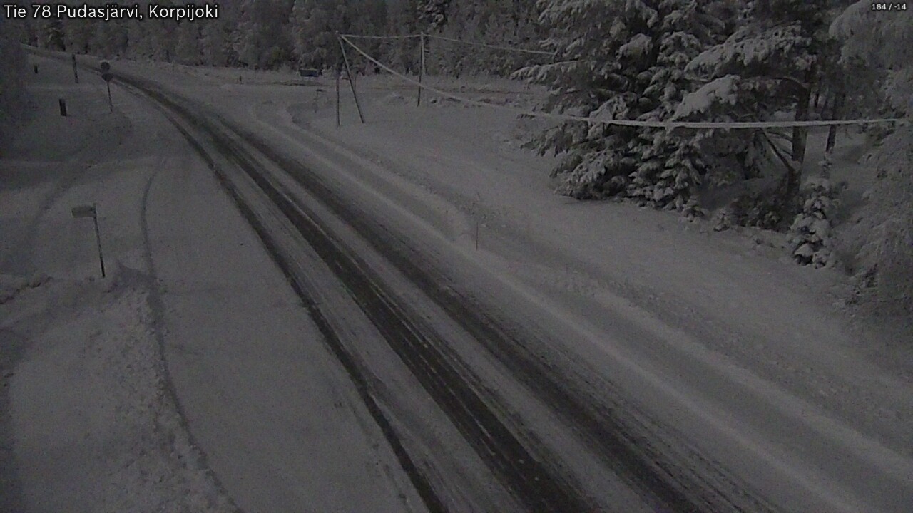 Kelikamerat Kuva Tie 78 Pudasjärvi, Korpijo, Pudasjärvi, Pohjois-Pohjanmaa