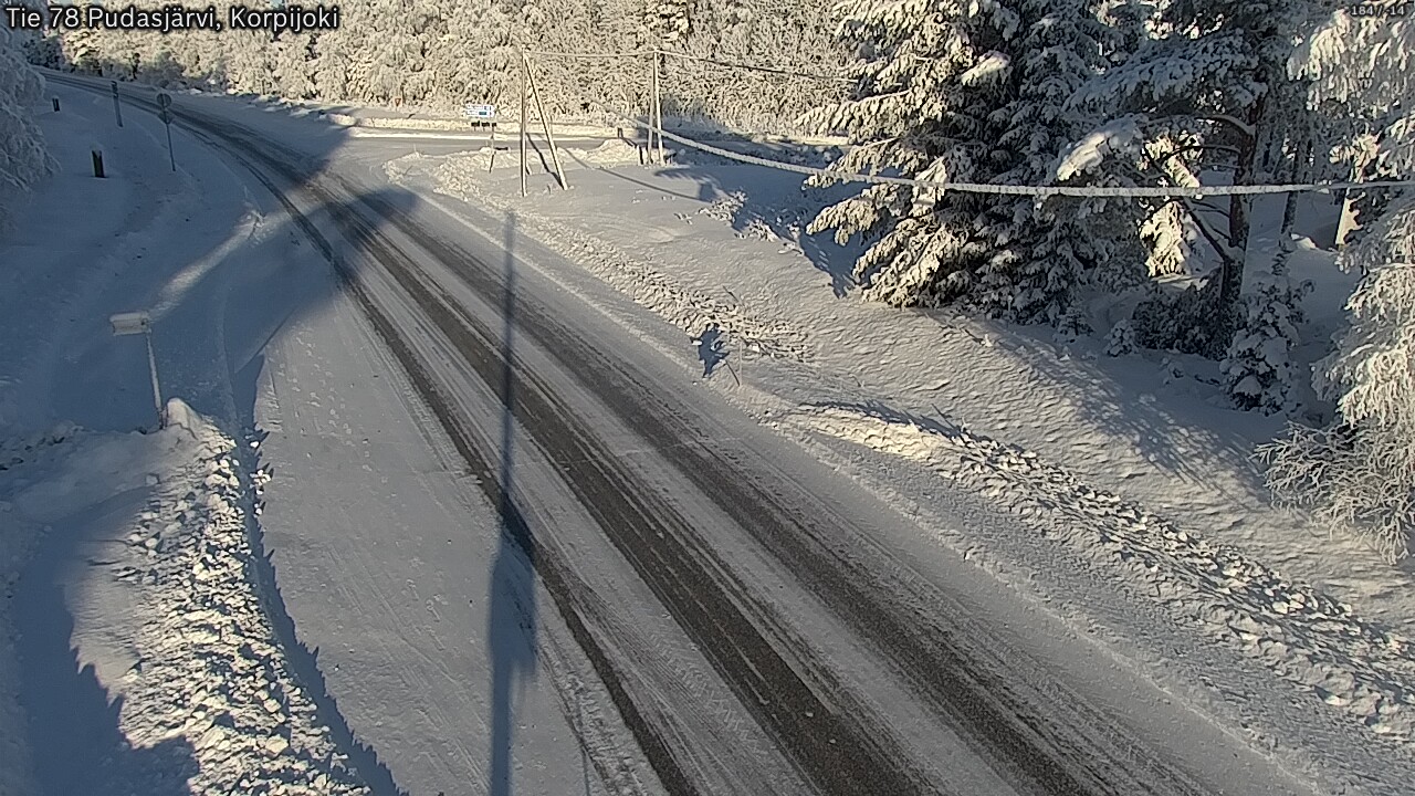 Weather Camera Image Road 78 Pudasjärvi, Korpijoki, Pudasjärvi, Pohjois-Pohjanmaa