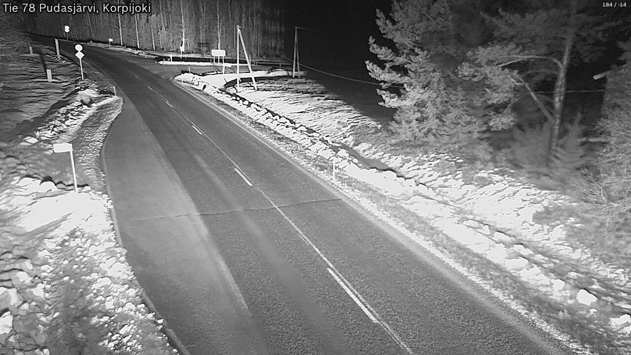 Kelikamerat Kuva Tie 78 Pudasjärvi, Korpijo, Pudasjärvi, Pohjois-Pohjanmaa