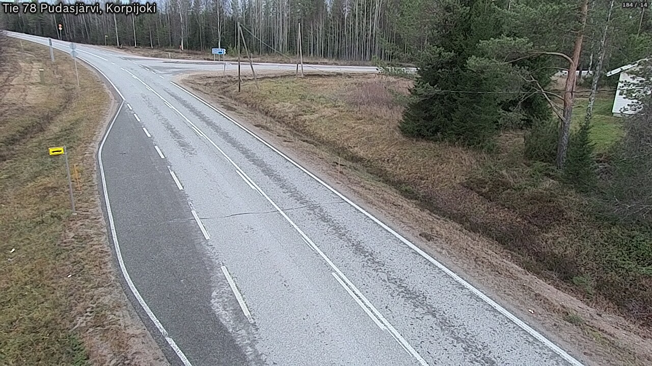 Kelikamerat Kuva Tie 78 Pudasjärvi, Korpijo, Pudasjärvi, Pohjois-Pohjanmaa