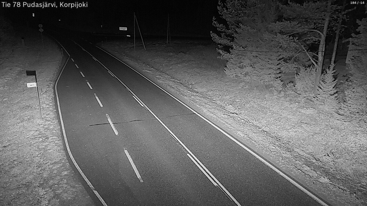 Kelikamerat Kuva Tie 78 Pudasjärvi, Korpijo, Pudasjärvi, Pohjois-Pohjanmaa