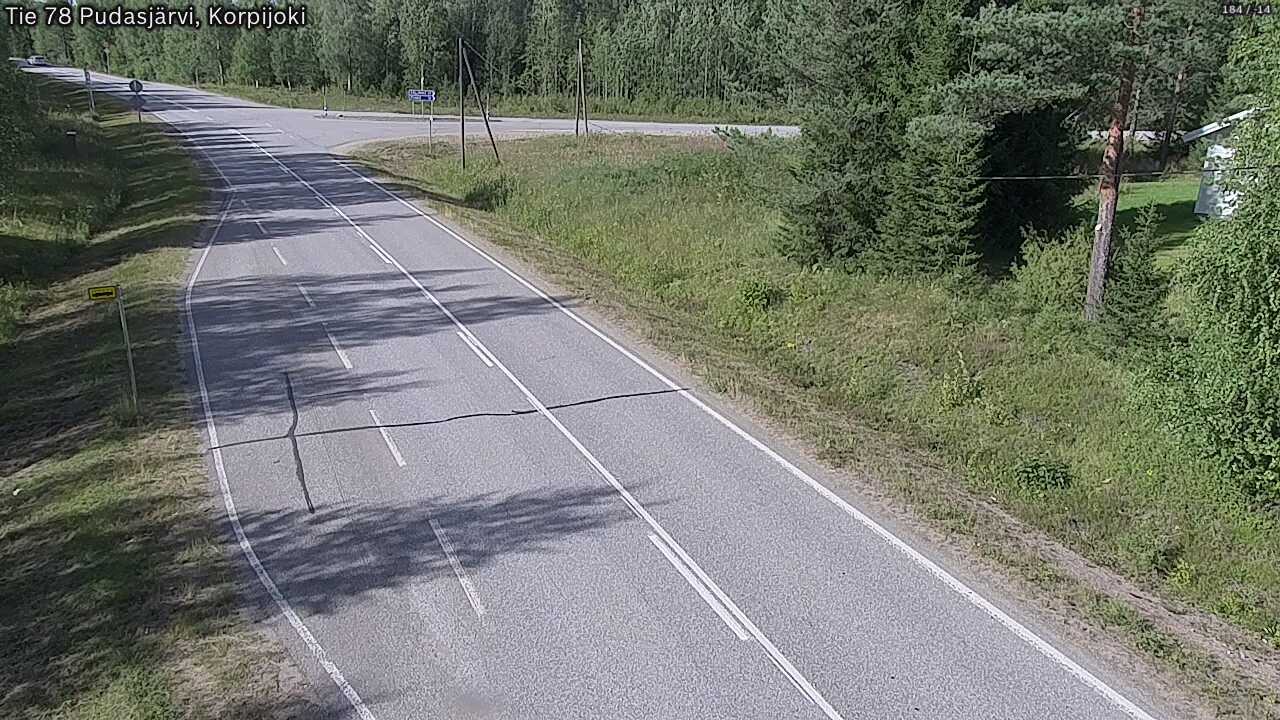 Kelikamerat Kuva Tie 78 Pudasjärvi, Korpijo, Pudasjärvi, Pohjois-Pohjanmaa