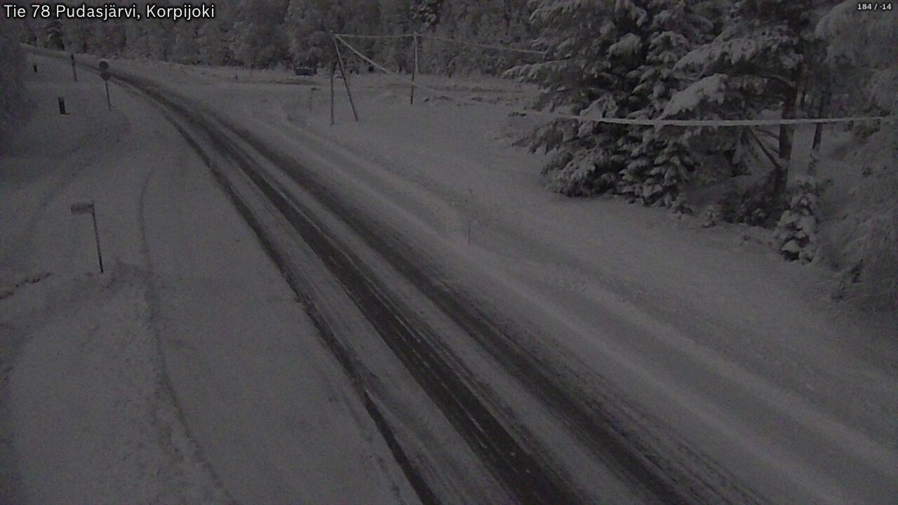 Kelikamerat Kuva Tie 78 Pudasjärvi, Korpijo, Pudasjärvi, Pohjois-Pohjanmaa