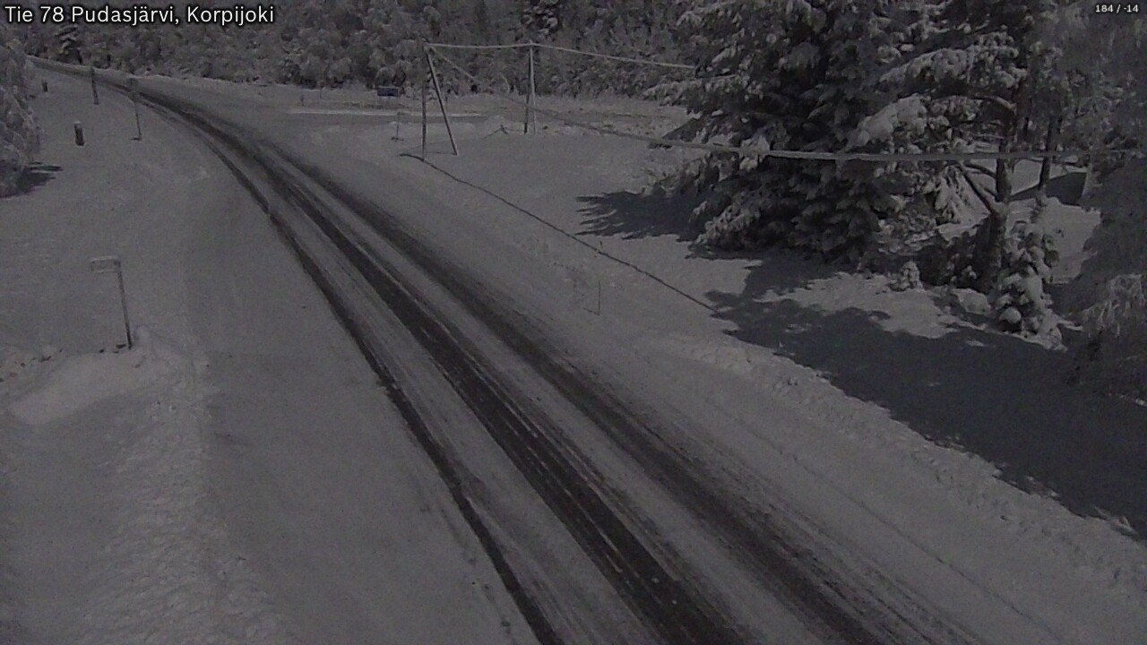 Kelikamerat Kuva Tie 78 Pudasjärvi, Korpijo, Pudasjärvi, Pohjois-Pohjanmaa