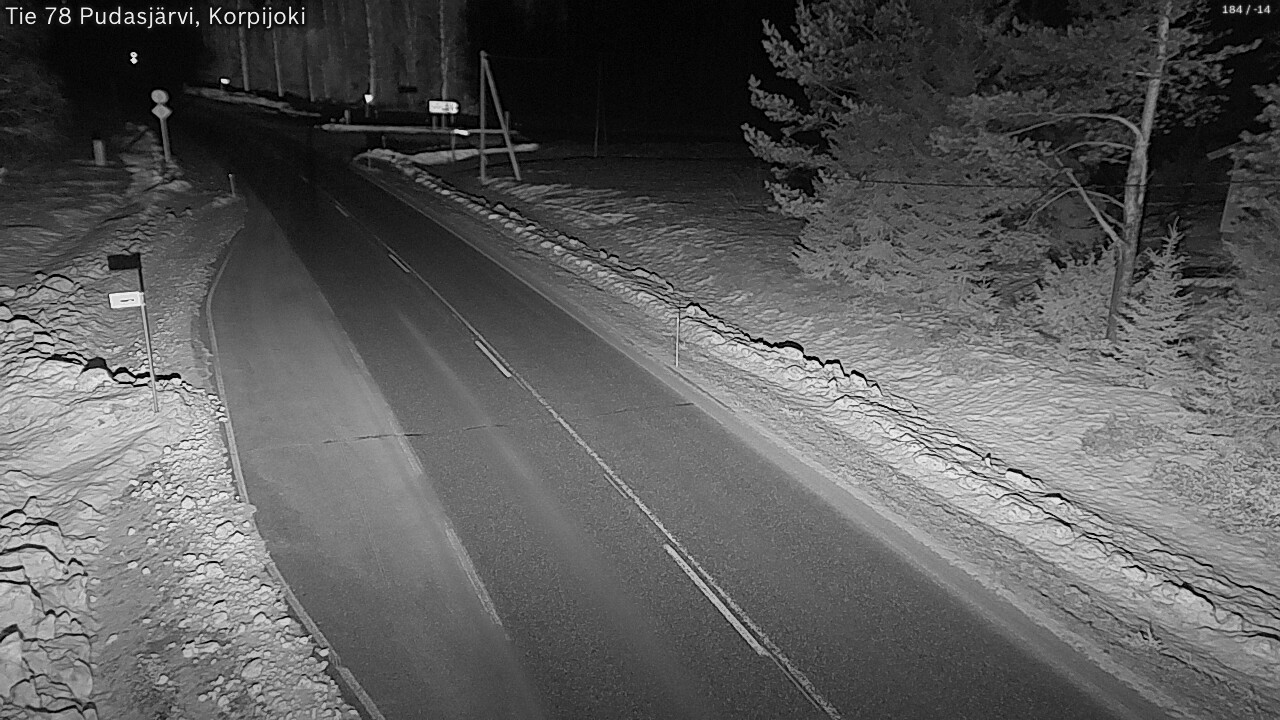 Kelikamerat Kuva Tie 78 Pudasjärvi, Korpijo, Pudasjärvi, Pohjois-Pohjanmaa