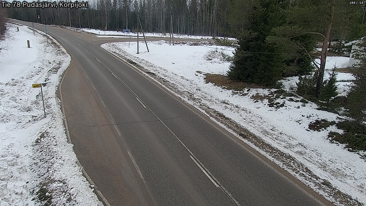 Kelikamerat Kuva Tie 78 Pudasjärvi, Korpijo, Pudasjärvi, Pohjois-Pohjanmaa