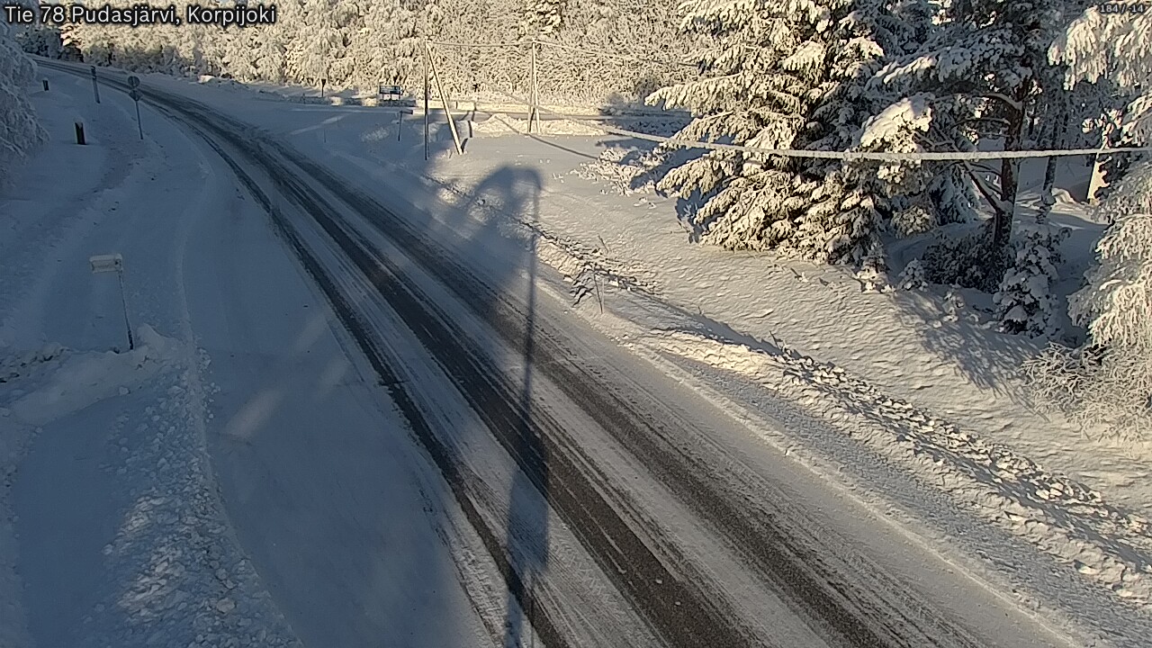 Weather Camera Image Road 78 Pudasjärvi, Korpijoki, Pudasjärvi, Pohjois-Pohjanmaa