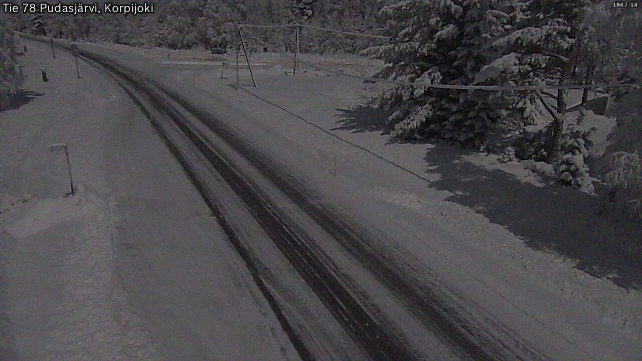 Kelikamerat Kuva Tie 78 Pudasjärvi, Korpijo, Pudasjärvi, Pohjois-Pohjanmaa