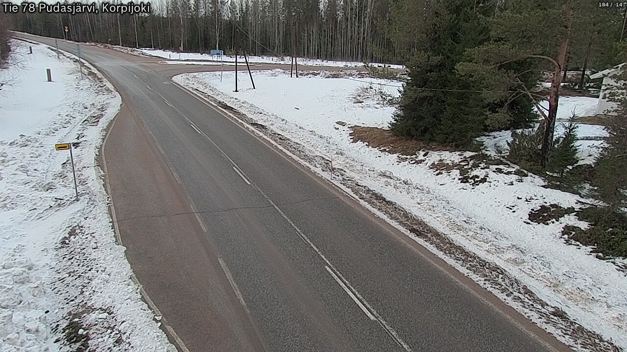 Kelikamerat Kuva Tie 78 Pudasjärvi, Korpijo, Pudasjärvi, Pohjois-Pohjanmaa