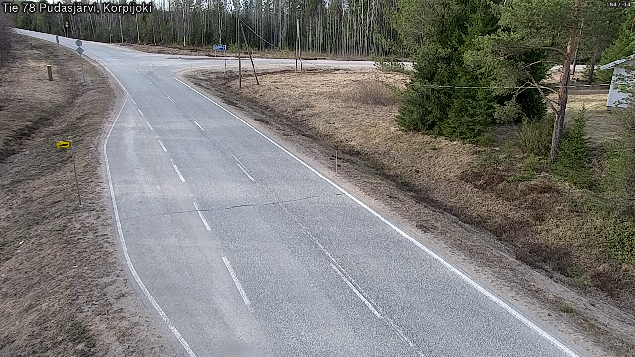Kelikamerat Kuva Tie 78 Pudasjärvi, Korpijo, Pudasjärvi, Pohjois-Pohjanmaa
