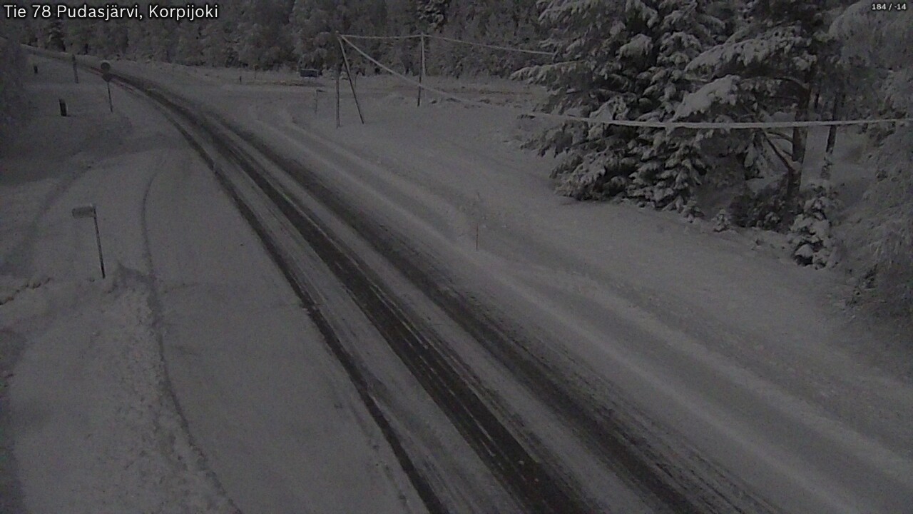 Kelikamerat Kuva Tie 78 Pudasjärvi, Korpijo, Pudasjärvi, Pohjois-Pohjanmaa