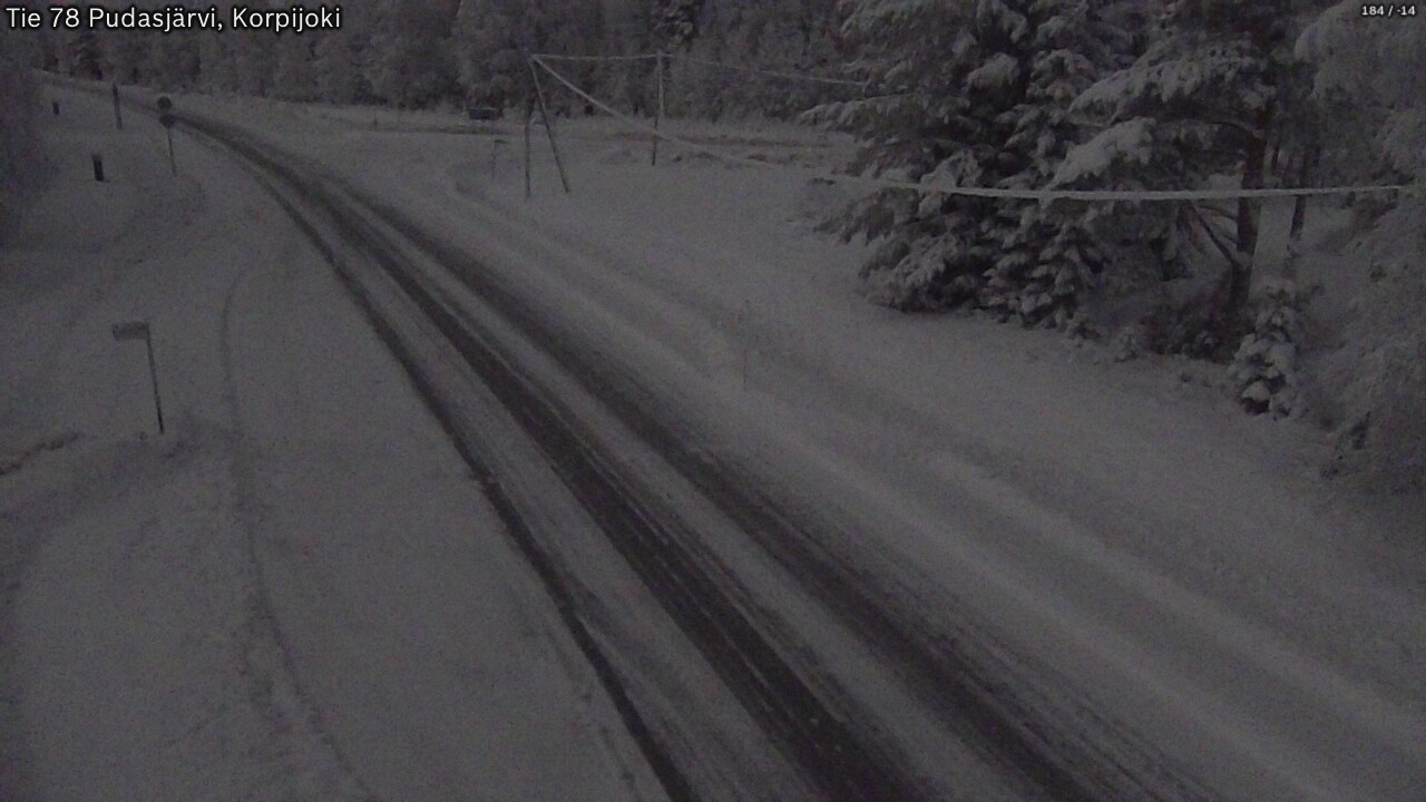 Kelikamerat Kuva Tie 78 Pudasjärvi, Korpijo, Pudasjärvi, Pohjois-Pohjanmaa