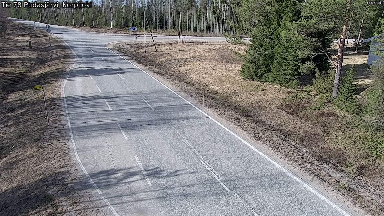 Kelikamerat Kuva Tie 78 Pudasjärvi, Korpijo, Pudasjärvi, Pohjois-Pohjanmaa