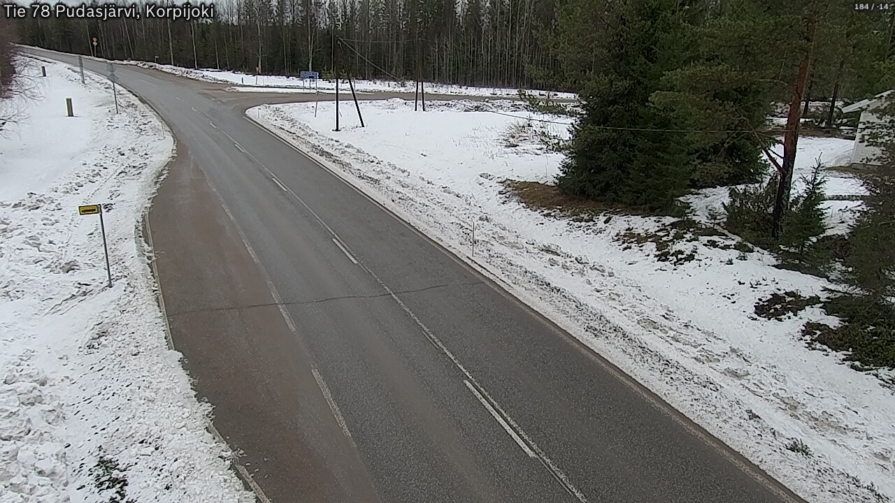 Kelikamerat Kuva Tie 78 Pudasjärvi, Korpijo, Pudasjärvi, Pohjois-Pohjanmaa