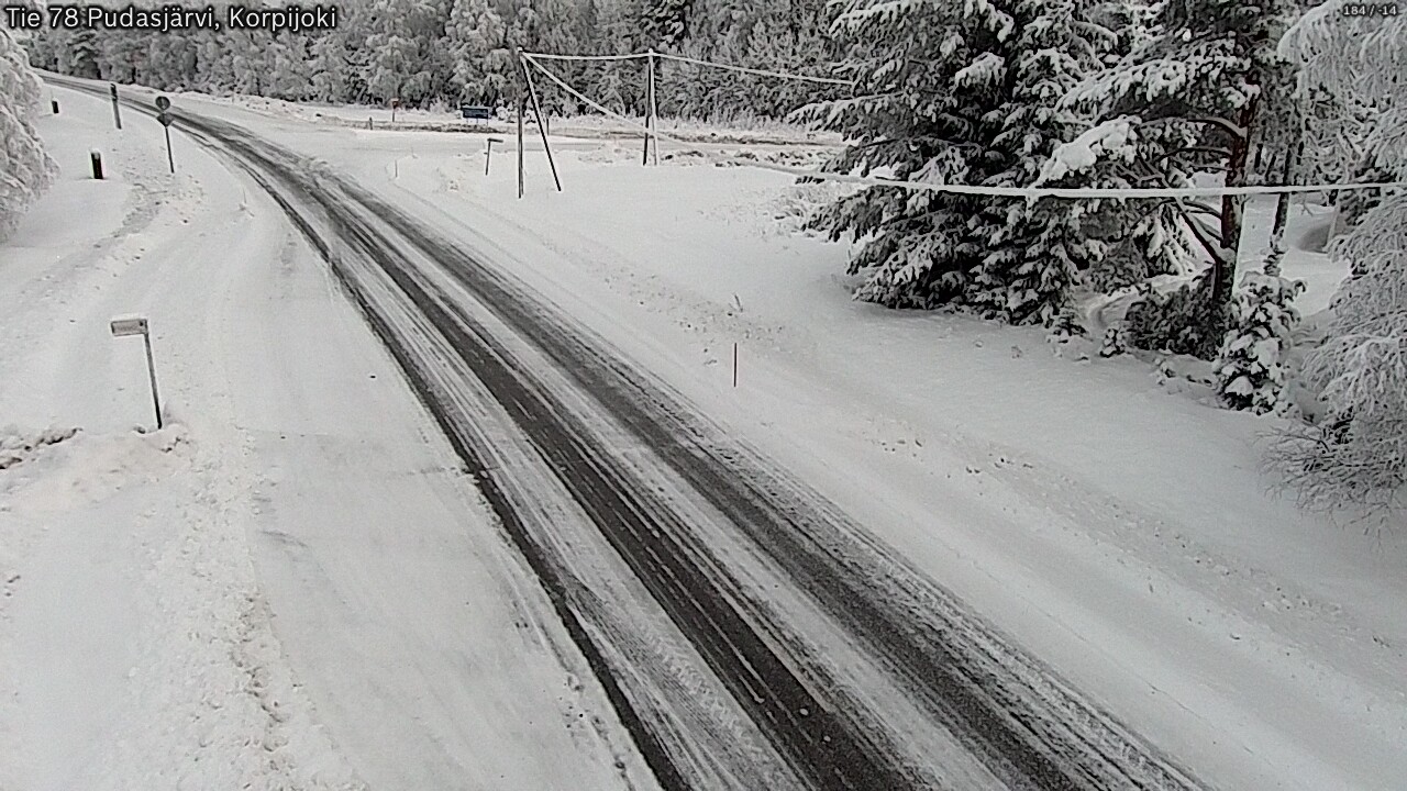 Kelikamerat Kuva Tie 78 Pudasjärvi, Korpijo, Pudasjärvi, Pohjois-Pohjanmaa