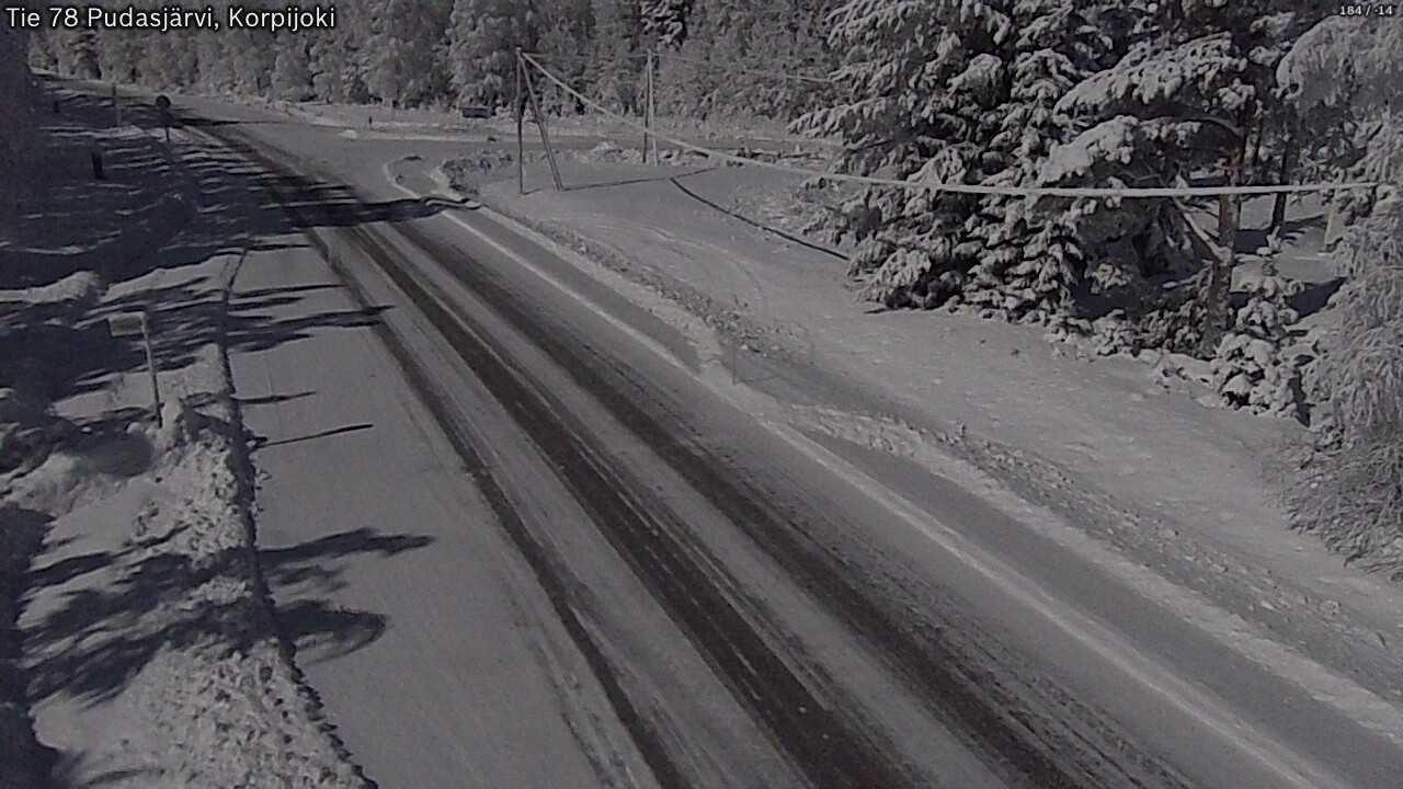Weather Camera Image Road 78 Pudasjärvi, Korpijoki, Pudasjärvi, Pohjois-Pohjanmaa