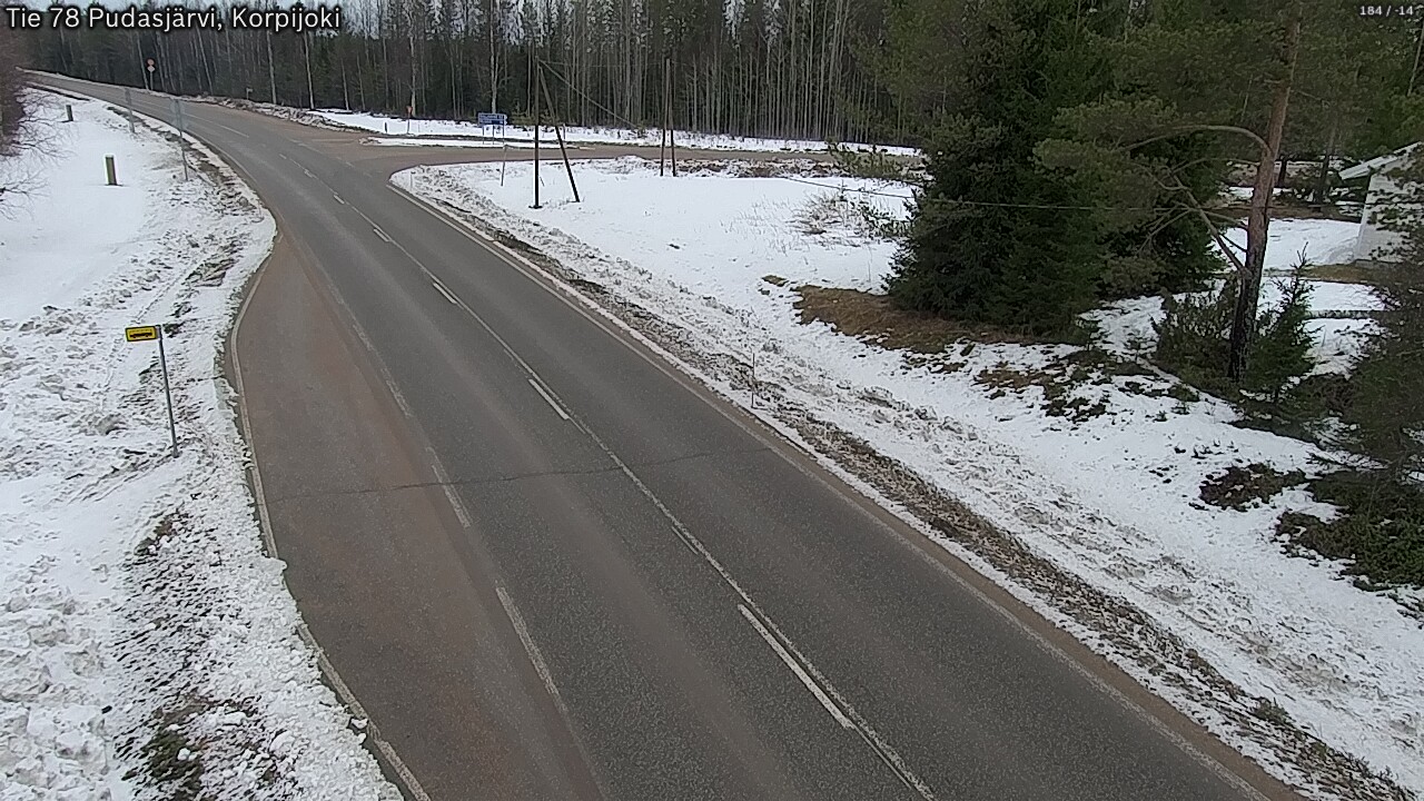 Kelikamerat Kuva Tie 78 Pudasjärvi, Korpijo, Pudasjärvi, Pohjois-Pohjanmaa