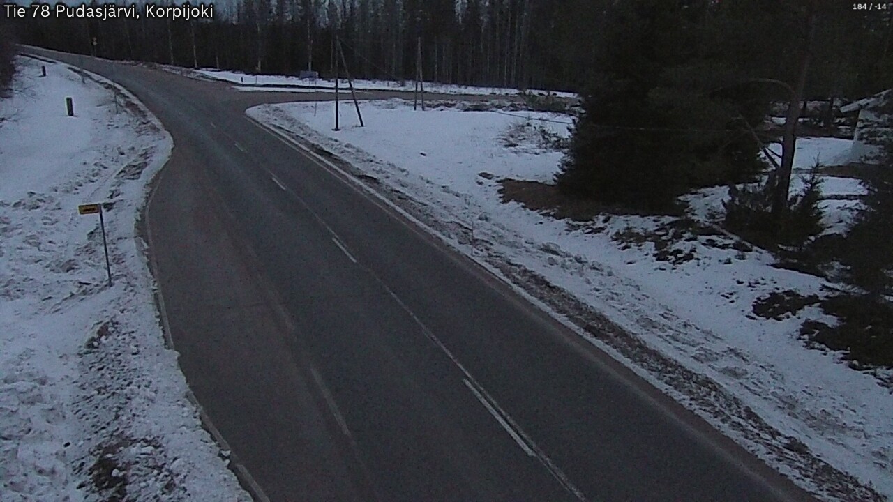 Kelikamerat Kuva Tie 78 Pudasjärvi, Korpijo, Pudasjärvi, Pohjois-Pohjanmaa