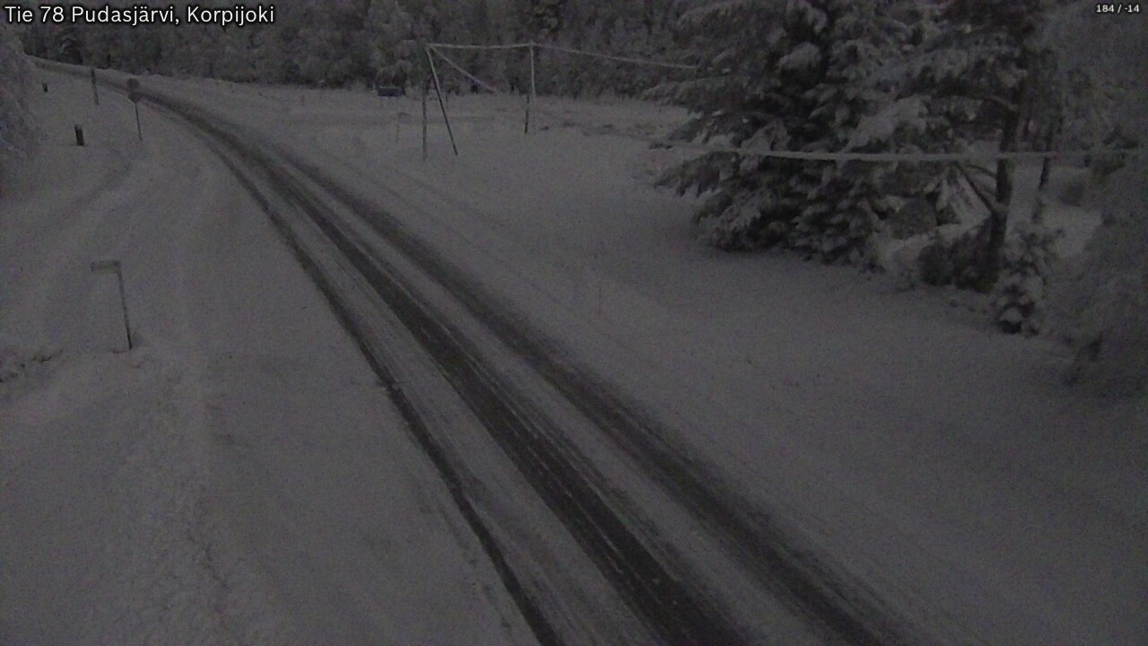 Kelikamerat Kuva Tie 78 Pudasjärvi, Korpijo, Pudasjärvi, Pohjois-Pohjanmaa