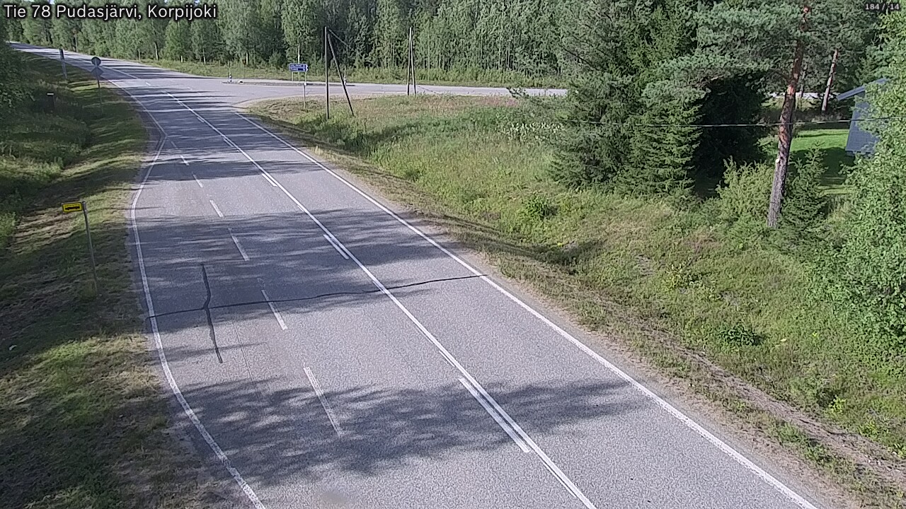 Kelikamerat Kuva Tie 78 Pudasjärvi, Korpijo, Pudasjärvi, Pohjois-Pohjanmaa