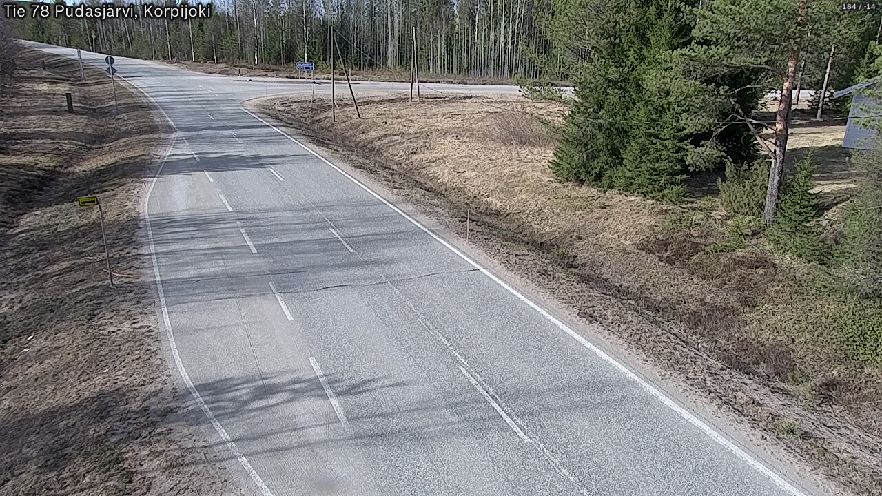 Kelikamerat Kuva Tie 78 Pudasjärvi, Korpijo, Pudasjärvi, Pohjois-Pohjanmaa