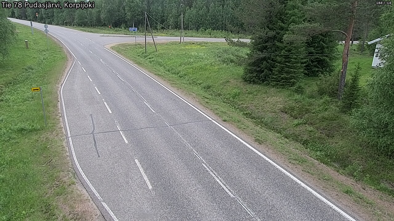 Kelikamerat Kuva Tie 78 Pudasjärvi, Korpijo, Pudasjärvi, Pohjois-Pohjanmaa