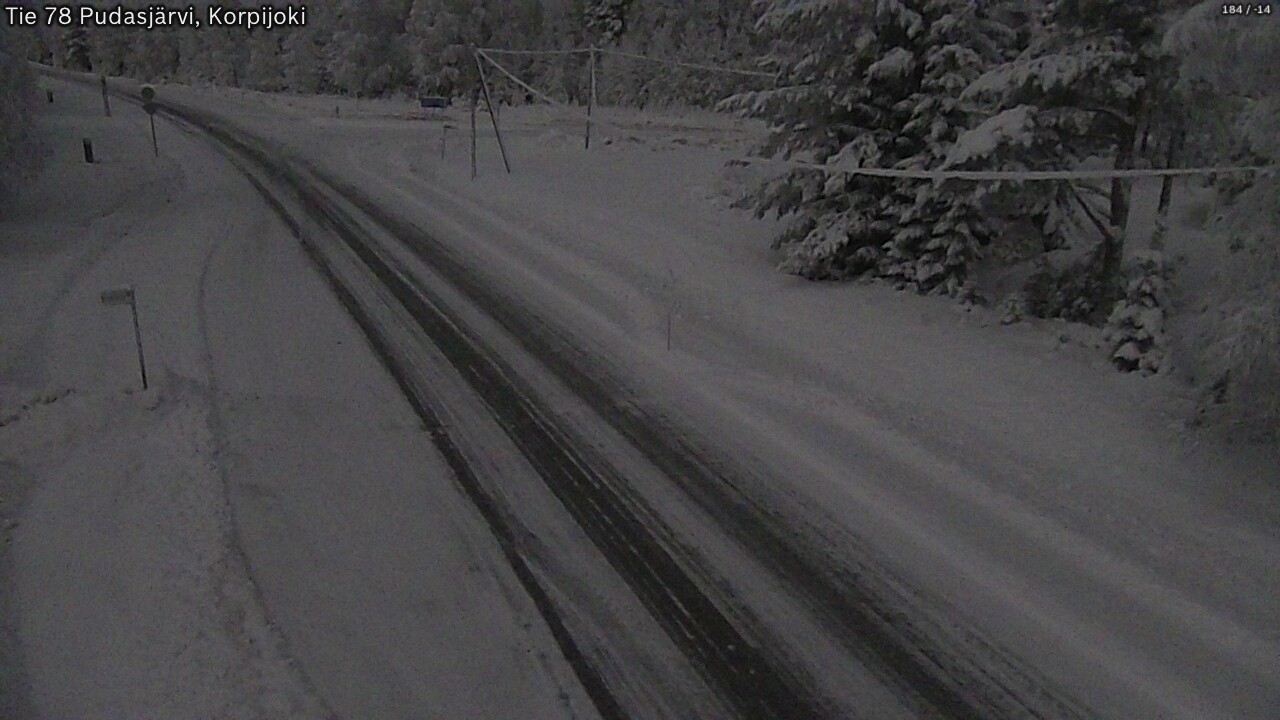 Kelikamerat Kuva Tie 78 Pudasjärvi, Korpijo, Pudasjärvi, Pohjois-Pohjanmaa