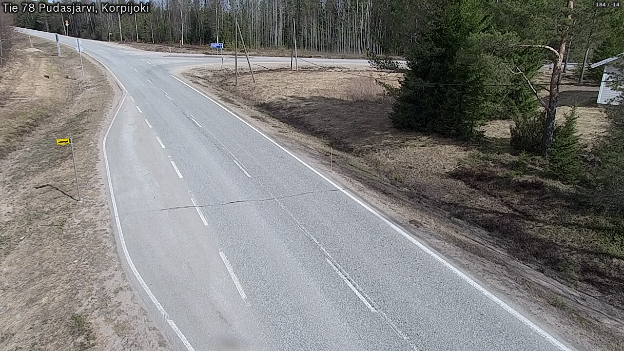 Kelikamerat Kuva Tie 78 Pudasjärvi, Korpijo, Pudasjärvi, Pohjois-Pohjanmaa