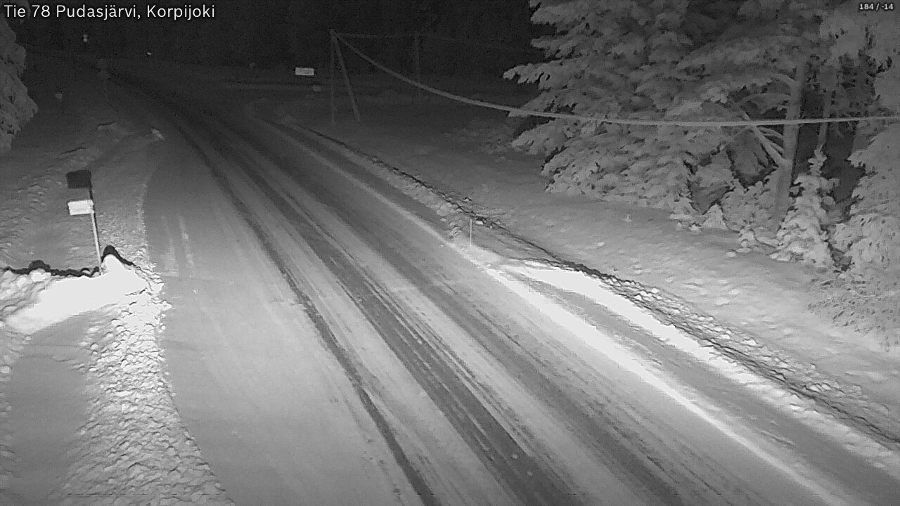 Kelikamerat Kuva Tie 78 Pudasjärvi, Korpijo, Pudasjärvi, Pohjois-Pohjanmaa