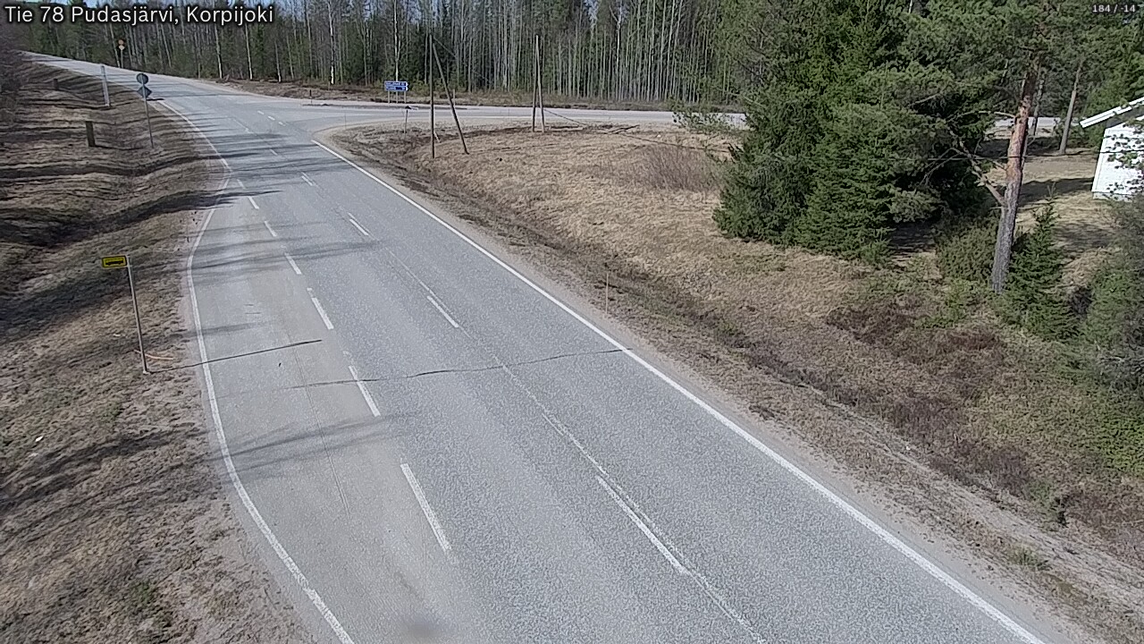 Kelikamerat Kuva Tie 78 Pudasjärvi, Korpijo, Pudasjärvi, Pohjois-Pohjanmaa