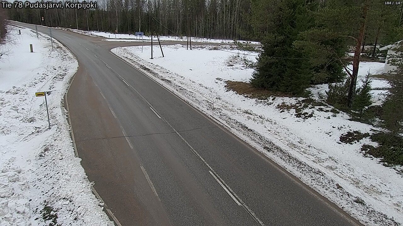 Kelikamerat Kuva Tie 78 Pudasjärvi, Korpijo, Pudasjärvi, Pohjois-Pohjanmaa