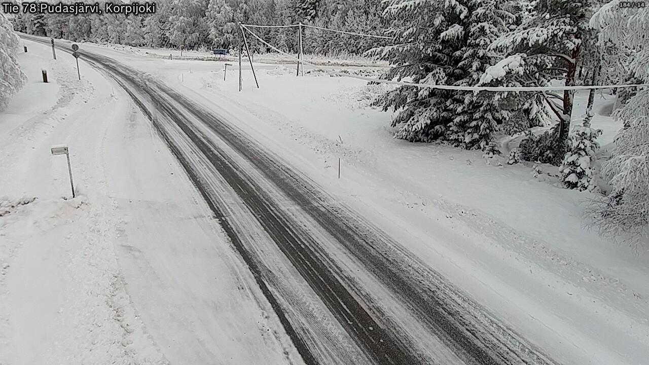 Kelikamerat Kuva Tie 78 Pudasjärvi, Korpijo, Pudasjärvi, Pohjois-Pohjanmaa