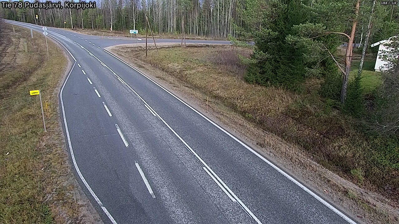 Kelikamerat Kuva Tie 78 Pudasjärvi, Korpijo, Pudasjärvi, Pohjois-Pohjanmaa