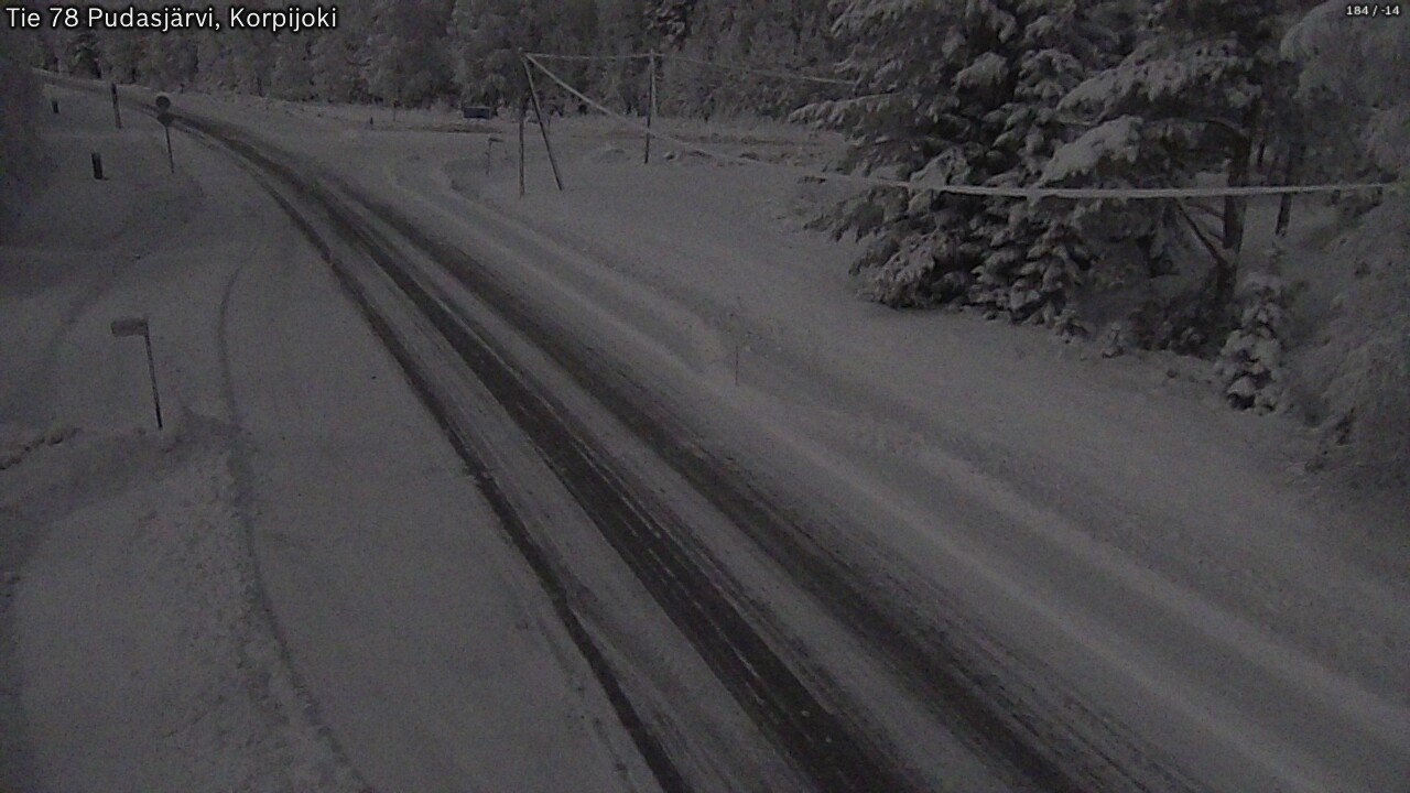 Kelikamerat Kuva Tie 78 Pudasjärvi, Korpijo, Pudasjärvi, Pohjois-Pohjanmaa